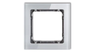 DECO Ramka pojedyncza - efekt szkła (ramka: szara spód: grafitowy) szary 15-11-DRS-1