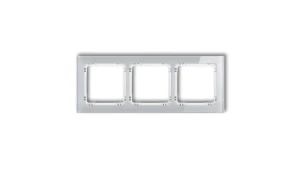 DECO Ramka potrójna - efekt szkła (ramka: szara spód: biały) szary 15-0-DRS-3