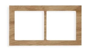 DECO Ramka podwójna - drewno (dąb) dąb DRD-2F