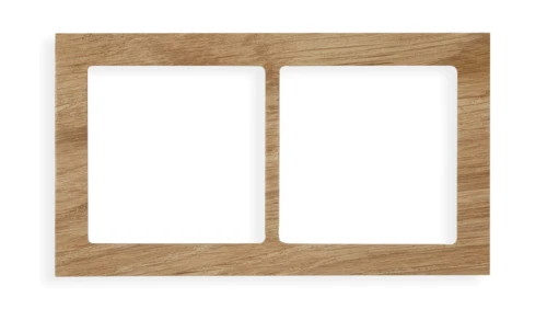 DECO Ramka podwójna - drewno (dąb) dąb DRD-2F