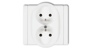 FLEXI Gniazdo podwójne z/u biały FGP-2zp