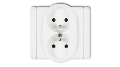 FLEXI Gniazdo podwójne z/u biały FGP-2zp