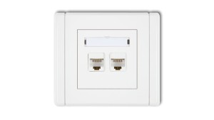 FLEXI Gniazdo komputerowe podwójne 2xRJ45, kat. 6, 8-stykowe biały FGK-4