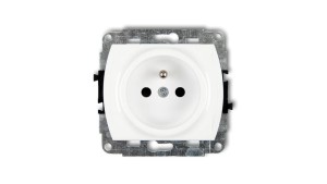 TREND Gniazdo pojedyncze z/u 2P+Z biały GP-1zp