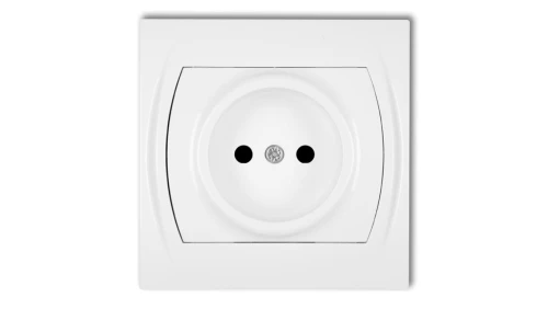 LOGO Gniazdo pojedyncze b/u biały LGP-1p