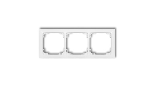 DECO Ramka uniwersalna potrójna z tworzywa DECO Soft biały DRSO-3