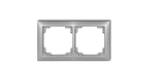 DECO Ramka uniwersalna podwójna z tworzywa DECO Soft srebrny metalik 7DRSO-2