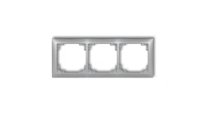 DECO Ramka uniwersalna potrójna z tworzywa DECO Soft srebrny metalik 7DRSO-3