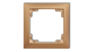 DECO Ramka uniwersalna pojedyncza z tworzywa DECO Soft złoty metalik 8DRSO-1