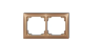 DECO Ramka uniwersalna podwójna z tworzywa DECO Soft złoty metalik 8DRSO-2