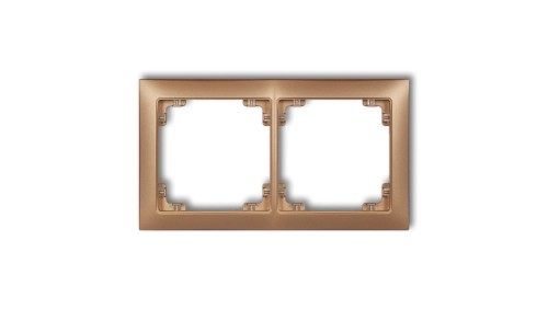 DECO Ramka uniwersalna podwójna z tworzywa DECO Soft złoty metalik 8DRSO-2