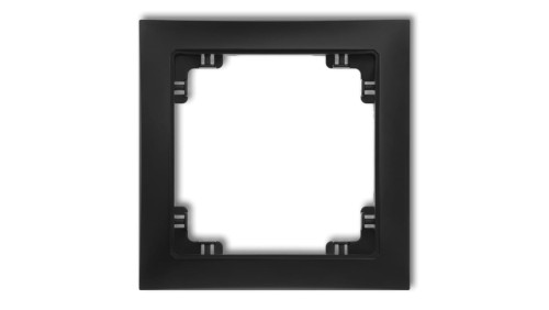 DECO Ramka uniwersalna pojedyncza z tworzywa DECO Soft czarny mat 12DRSO-1