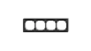 DECO Ramka uniwersalna poczwórna z tworzywa DECO Soft czarny mat 12DRSO-4