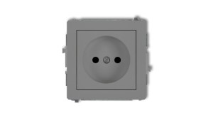 DECO Gniazdo pojedyncze b/u szary mat 27DGP-1p