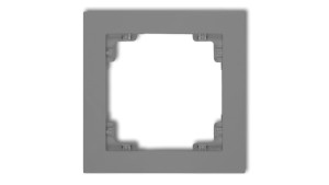 DECO Ramka uniwersalna pojedyncza z tworzywa szary mat 27DR-1