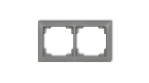 DECO Ramka uniwersalna podwójna z tworzywa DECO Soft szary mat 27DRSO-2