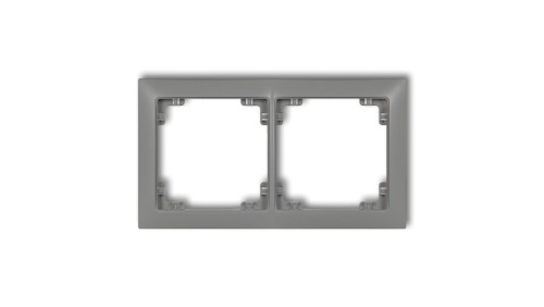 DECO Ramka uniwersalna podwójna z tworzywa DECO Soft szary mat 27DRSO-2