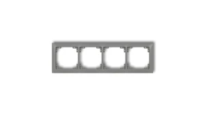 DECO Ramka uniwersalna poczwórna z tworzywa DECO Soft szary mat 27DRSO-4