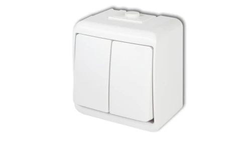 JUNIOR Łącznik świecznikowy biały IP54 WHE-2