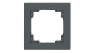 DECO Ramka uniwersalna pojedyncza z tworzywa grafitowy mat 28DR-1