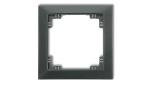 DECO Ramka uniwersalna pojedyncza z tworzywa DECO Soft grafitowy mat 28DRSO-1