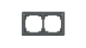 DECO Ramka uniwersalna podwójna z tworzywa DECO Soft grafitowy mat 28DRSO-2