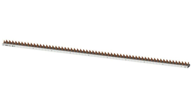 Szyna łączeniowa 1P+N 10mm2 sztyftowa 60 modułowa dla 60 Wyłączników 1P+N wąskich (5SV1 5SV6 5SL60) do cięcia (bez zaślepek w ko