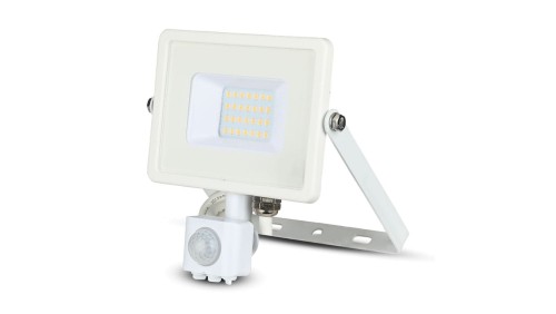 Projektor LED 20W 1600lm 4000K Dioda SAMSUNG z czujnikiem ruchu PIR Biały IP65 449