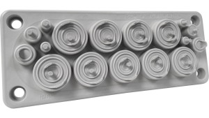 Przepust wielootworowy RMC17 IP65 RAL 7035 kolor szary UL94 V-0 MBA1N17X11