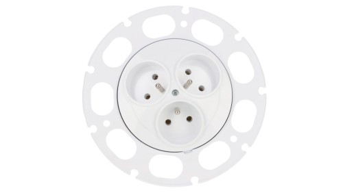 Gniazdo p/t trzykrotne z/u z nawijakiem PT-36 AS