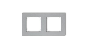 MINI Ramka podwójna srebrny metalik 7MR-2