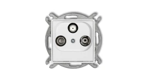 MINI Gniazdo antenowe RTV-SAT końcowe 1,5dB biały MGS