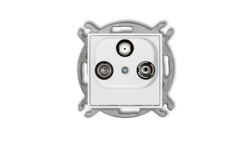 MINI Gniazdo antenowe RTV-SAT końcowe 1,5dB biały MGS