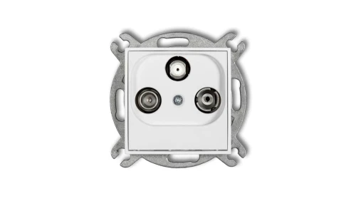 MINI Gniazdo antenowe RTV-SAT końcowe 1,5dB biały MGS