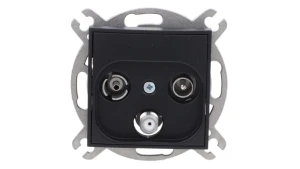 MINI Gniazdo antenowe RTV-SAT końcowe 1,5dB czarny mat 12MGS