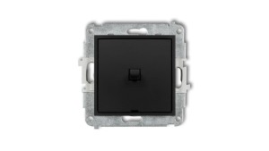 MINI Łącznik pojedynczy w stylu amerykańskim czarny mat 12MWPUS-1