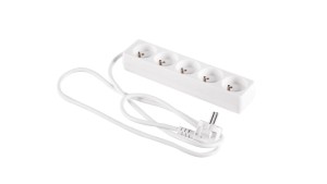 Przedłużacz 5-gniazd z/u 3m /H05VV-F 3G1/ biały PM-BW-5G-30