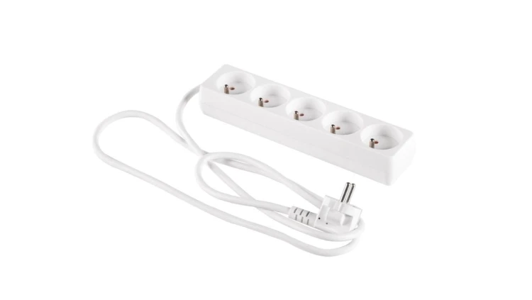 Przedłużacz 5-gniazd z/u 3m /H05VV-F 3G1/ biały PM-BW-5G-30
