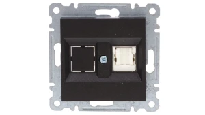Lumina Gniazdo komputerowe pojedyncze RJ45 kat.5e UTP czarne WL2113