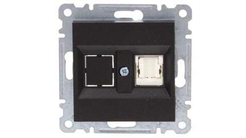 Lumina Gniazdo komputerowe pojedyncze RJ45 kat.5e UTP czarne WL2113