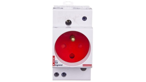 Gniazdo modułowe 2P+Z 10/16A z osłoną na szynę G382 004282