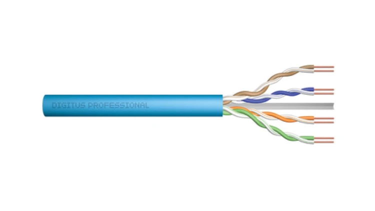 Kabel teleinformatyczny U/UTP kat. 6A LS0H drut niebieski Eca DK-1613-A-VH-5 /500m/