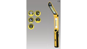 Latarka warsztatowa akumulatorowa LED COB 3W+1W 2,6Ah Li-Ion /hak, magnes, powerbank/ LW-2PB