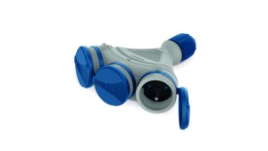 Rozgałęźnik do przedłużacza 3-gniazda z/u 16A 250V IP54 szary/niebieski GN-X3/54 W-01157