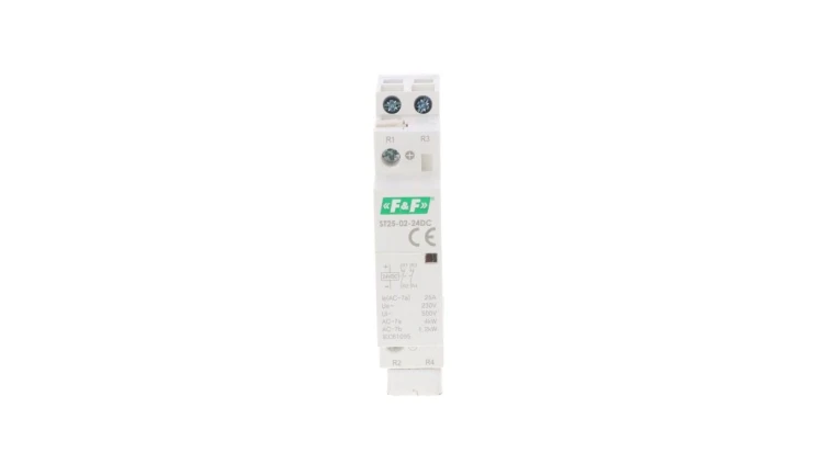Stycznik modułowy montaż na szynie styki 2R 25A 24V DC ST25-02-24DC