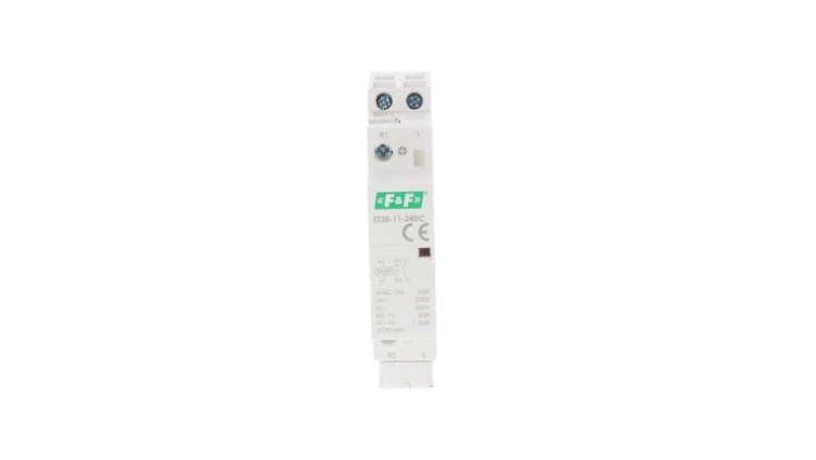 Stycznik modułowy montaż na szynie styki 1×Z+1×R 25A 24V DC ST25-11-24DC