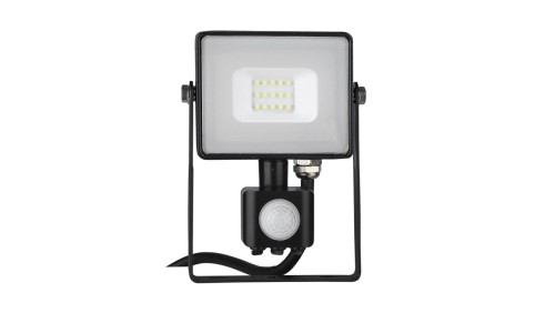 Projektor LED 10W 800lm 4000K Dioda SAMSUNG z czujnikiem ruchu PIR Czarny IP65 437