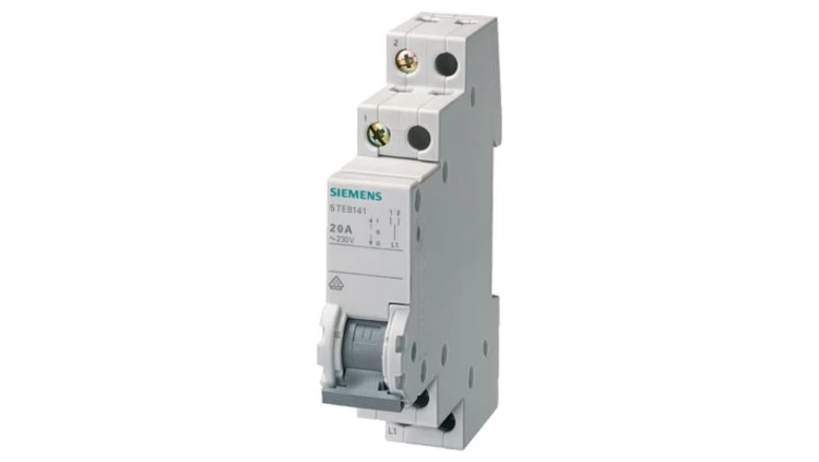 Przełącznik modułowy kontrolny 3-pozycyjny (I-0-II) 400V AC 20A 2CO 5TE8142