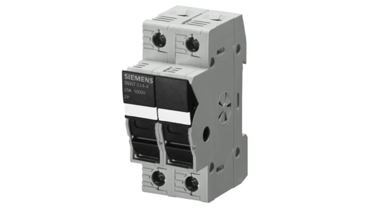Podstawa bezpiecznikowa do wkł. cylindrycznych 10x38mm 25A 1000V 2P PV 3NW7023-4