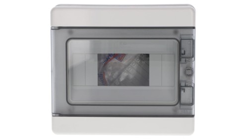 Rozdzielnica modułowa PV 1x8 natynkowa drzwi transp. seria 620 IP65 200x180x100 szyna N+PE szara EC62008E